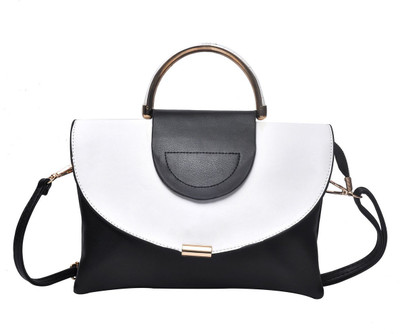 Hawai Women Casual Black, White PU Sling Bag