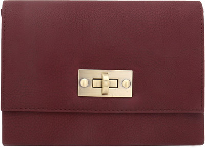 Borsavela Women Casual Red PU Sling Bag