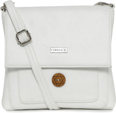 Esbeda Women Casual White PU Sling Bag