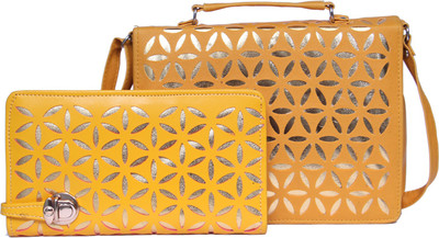 Zasmina Girls Casual Gold PU Shoulder Bag