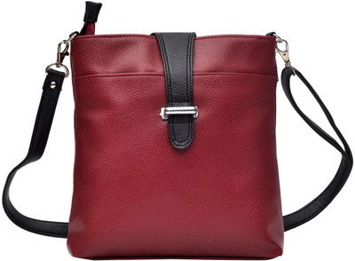 Hawai Women Casual Maroon PU Sling Bag