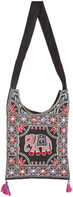 Rajrang Women Casual Black, Pink Cotton Sling Bag
Rajrang Women Casual Black, Pink Cotton Sling Bag