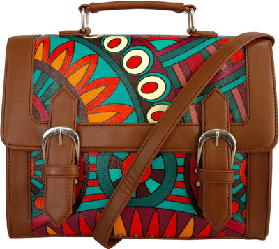 Toteteca Women Casual Brown PU Sling Bag