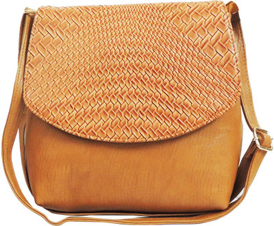 Kion Style Women Casual Beige Leatherette Sling Bag