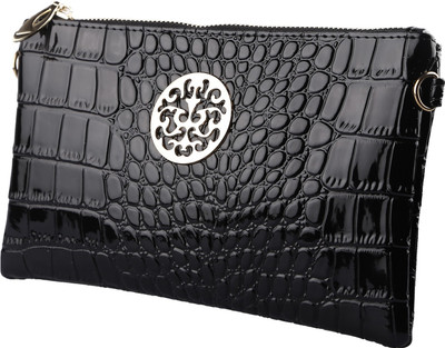 Stylehoops Women Casual Black PU Sling Bag