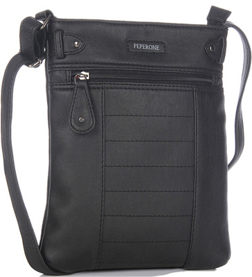 Peperone Women Casual Black PU Sling Bag