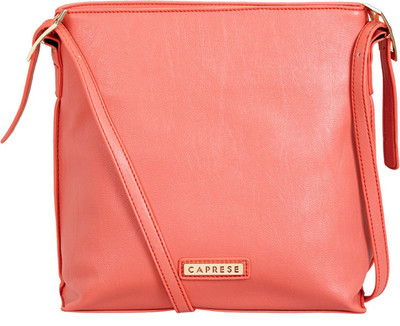 Caprese Women Casual Pink Leatherette Sling Bag