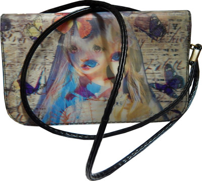 Navaksha Girls White PU Sling Bag