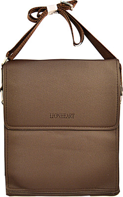 Lion Heart Men Casual Brown PU Sling Bag