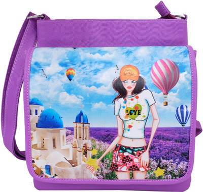 Super Drool Women Casual Purple PU Sling Bag