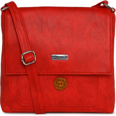 Esbeda Women Casual Red PU Sling Bag