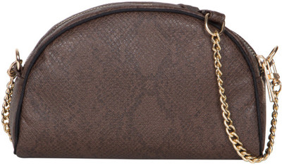 Cappuccino Girls Evening/Party Brown PU Sling Bag
