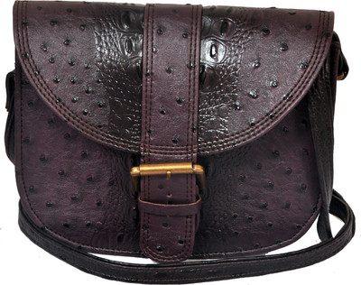 The Runner Girls Casual Purple Leatherette Sling Bag