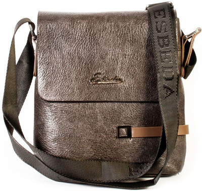 Esbeda Men Formal Grey PU Sling Bag
