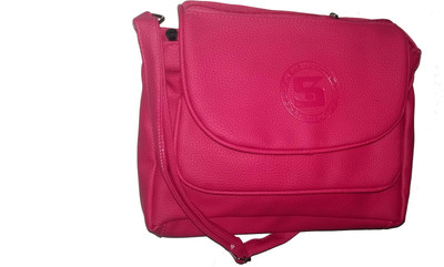 Surmount Girls Casual Pink PU Sling Bag