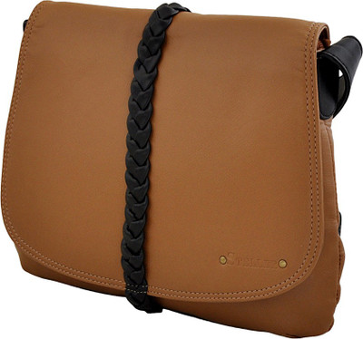 Steller Women Beige PU Sling Bag