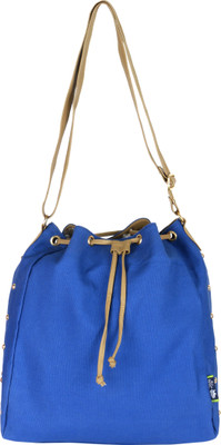 Kanvas Katha Women Casual Blue Canvas Sling Bag
