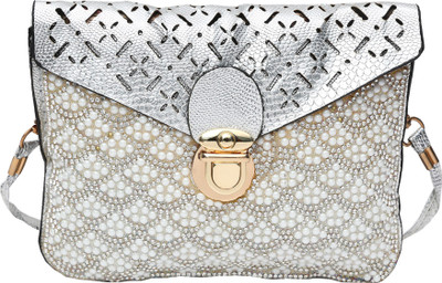 Hawai Girls Casual Silver PU Sling Bag