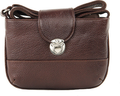 LeWIS Women Formal Brown Genuine Leather Sling Bag 
LeWIS Women Formal Brown Genuine Leather Sling Bag