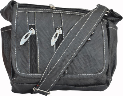 Solly Women Casual Black PU Sling Bag
