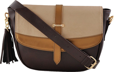 Yelloe Women Brown PU Sling Bag