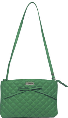 Bern Women Casual Green PU Sling Bag
