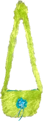 Addyz Girls Casual Green Velvet Sling Bag
