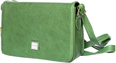 Wenz Girls Evening/Party Green PU Sling Bag