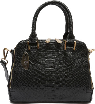 Pepgirls Girls Casual Black Leatherette Hand-held Bag