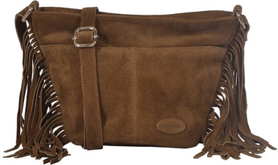 Justanned Women Casual Tan Genuine Leather Sling Bag