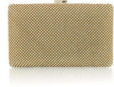 Raas Women Evening/Party Gold Metal Sling Bag