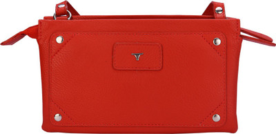 Bulchee Women Casual Orange Leatherette Sling Bag