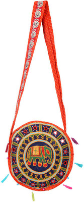 Rajrang Women Casual Blue Cotton Sling Bag