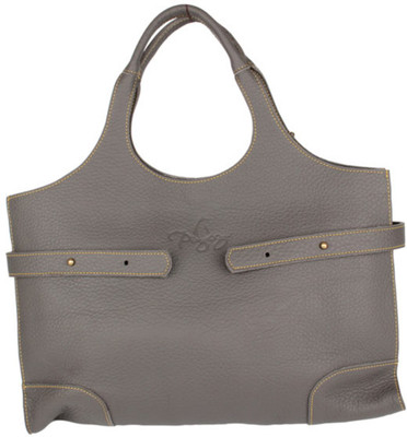 pingooz Women Casual Grey Genuine Leather Hand-held Bag