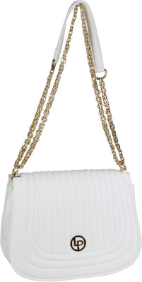 Lino Perros Women Casual White Leatherette Sling Bag