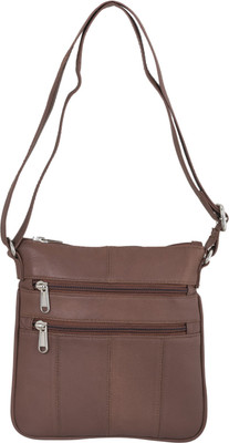 Deeanne London Girls Casual Brown Genuine Leather Sling Bag
