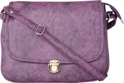 Voaka Girls Casual Purple Leatherette Sling Bag
