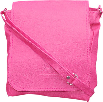Deox Women Casual Pink PU Sling Bag