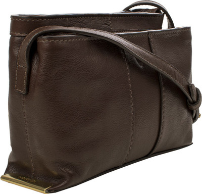 Hidesign Women Formal Brown Genuine Leather Sling Bag