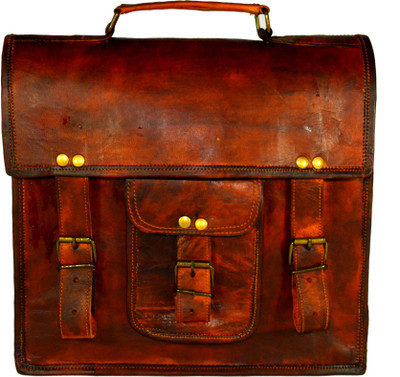 ALBORZ Women Casual Brown Genuine Leather Messenger Bag