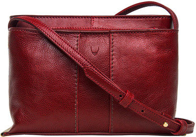 Hidesign Women Formal Red Genuine Leather Sling Bag