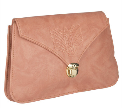 Felicita Women Casual Pink PU Clutch