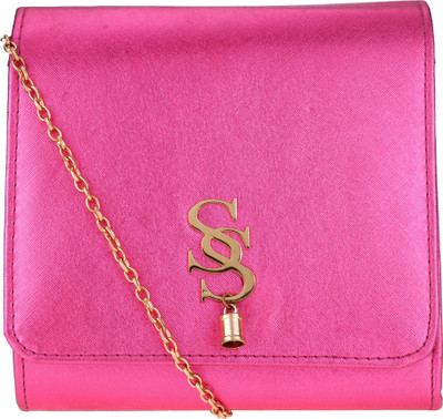Kalon Women Casual Pink PU Sling Bag