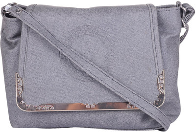 NxtGen Girls Grey Leatherette Sling Bag
