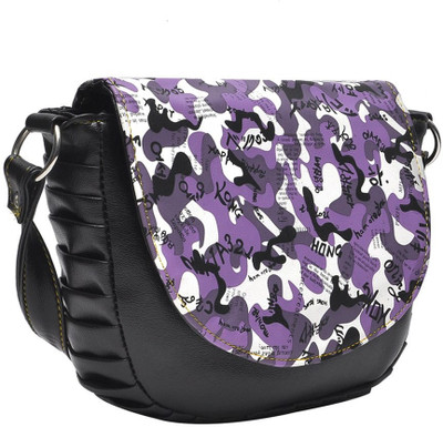 Hawai Women Casual Black PU Sling Bag