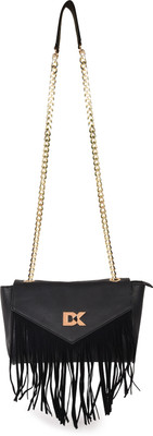 Diana Korr Women Casual Black PU Sling Bag 
Diana Korr Women Casual Black PU Sling Bag