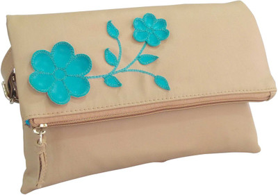 Toteteca Women Casual Beige Leatherette Sling Bag
