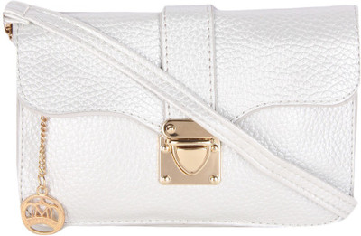 Moedbuille Women Casual Silver PU Sling Bag