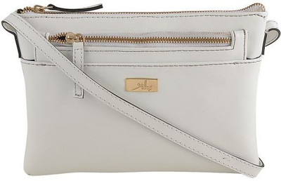 Yelloe Women White PU Sling Bag