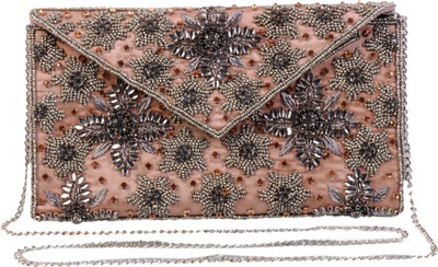Diwaah Women Evening/Party Pink Silk Sling Bag